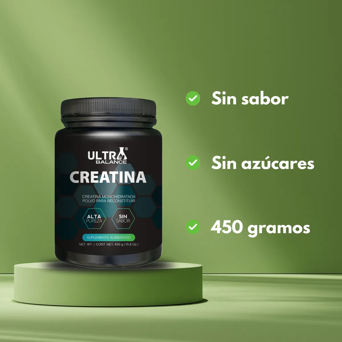 Creatina Monohidratada Premium 450g | Ultra Balance